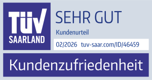 TÜV Saarland – Kundenzufriedenheit: sehr gut; Auszeichnung der verticus Finanzmanagement AG